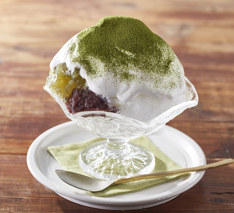 抹茶のクリーミーかき氷 アレンジレシピ 業務用商品サイト サントリー食品インターナショナル